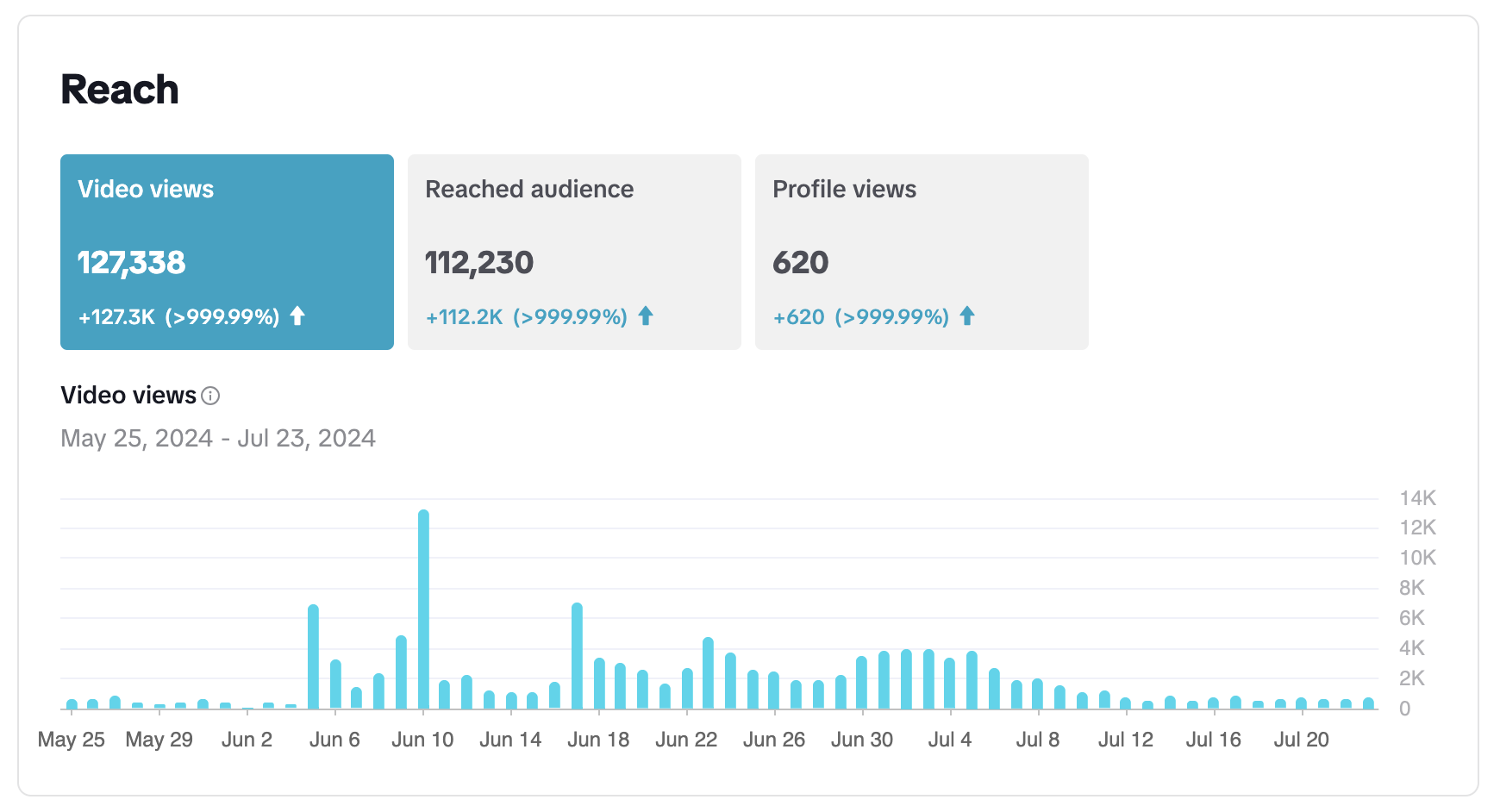 A screenshot of TikTok Analytics for Travel Branyik.